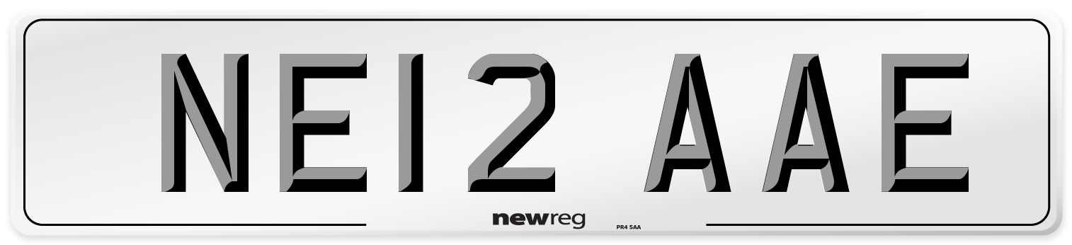 NE12 AAE Number Plate from New Reg